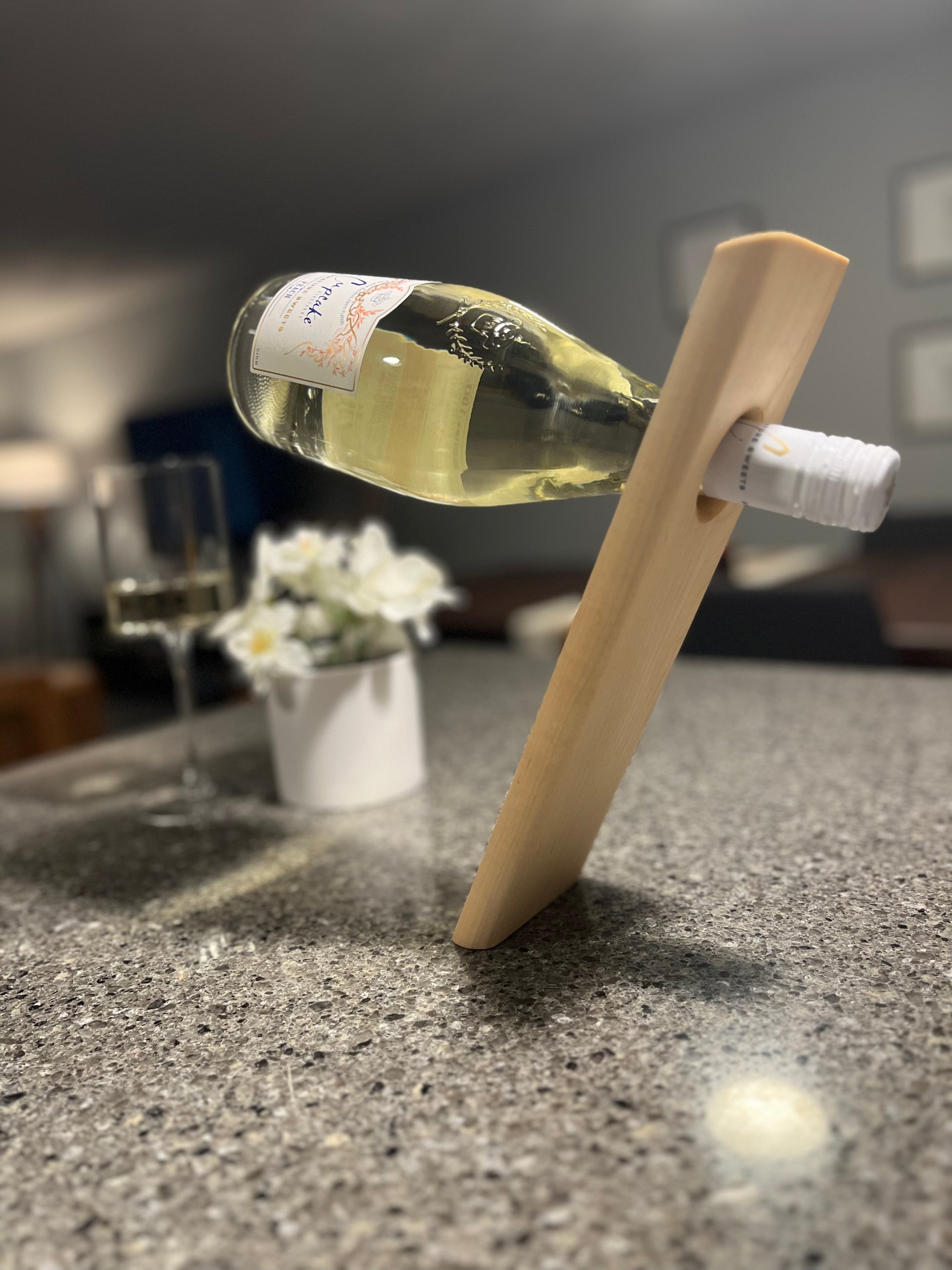 Magic Wine Rack Appears to Defy Gravity