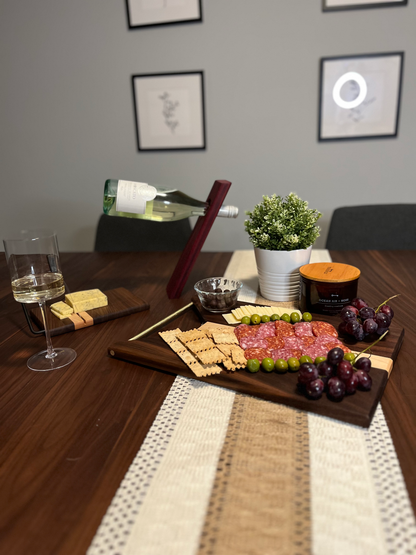 Charcuterie Bundle - Charcuterie Board, Cheese Slicer Board, Wine Stand, and Board Finish